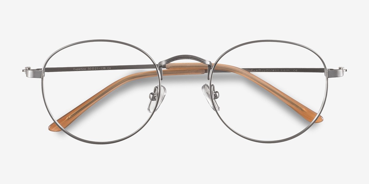 Cupertino Silver Metal Eyeglasses EyeBuyDirect