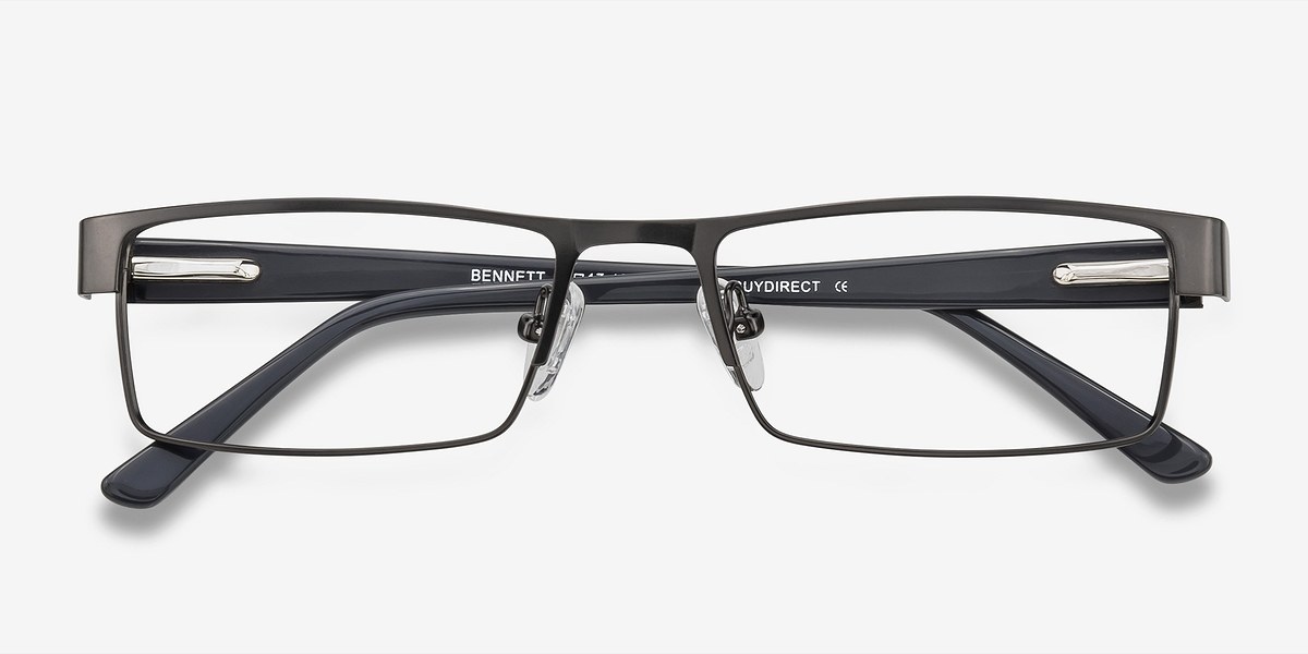 Bennett Gunmetal Men Metal Eyeglasses Eyebuydirect