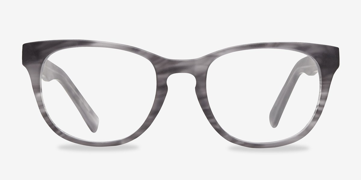 Confidence | Gray Striped | Women Acetate Eyeglasses | EyeBuyDirect