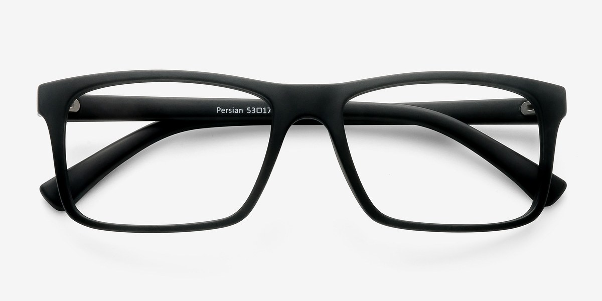 Persian | Matte Black Plastic Eyeglasses | EyeBuyDirect