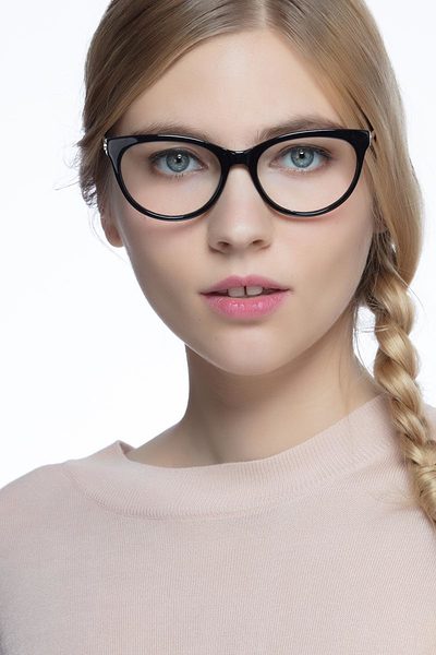 Her | Black | Women Acetate Eyeglasses | EyeBuyDirect