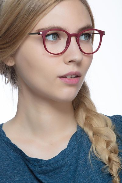 Mirando | Raspberry | Women Metal Eyeglasses | EyeBuyDirect